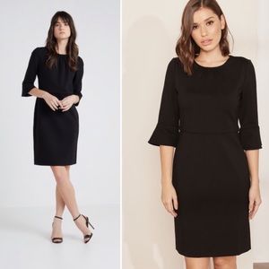 J. Crew Bell Sleeve Sheath Dress Stretch Ponte 00